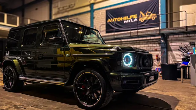 Mercedes G-Klasse als Ersatzfahrzeug in der Werkstatt von Autohilfe MILA